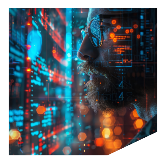 The engineer worked diligently on the coding screens, surrounded by digital landscapes, symbolizing the integration of AI-powered sales acceleration to automate lead follow-up and boost conversions.